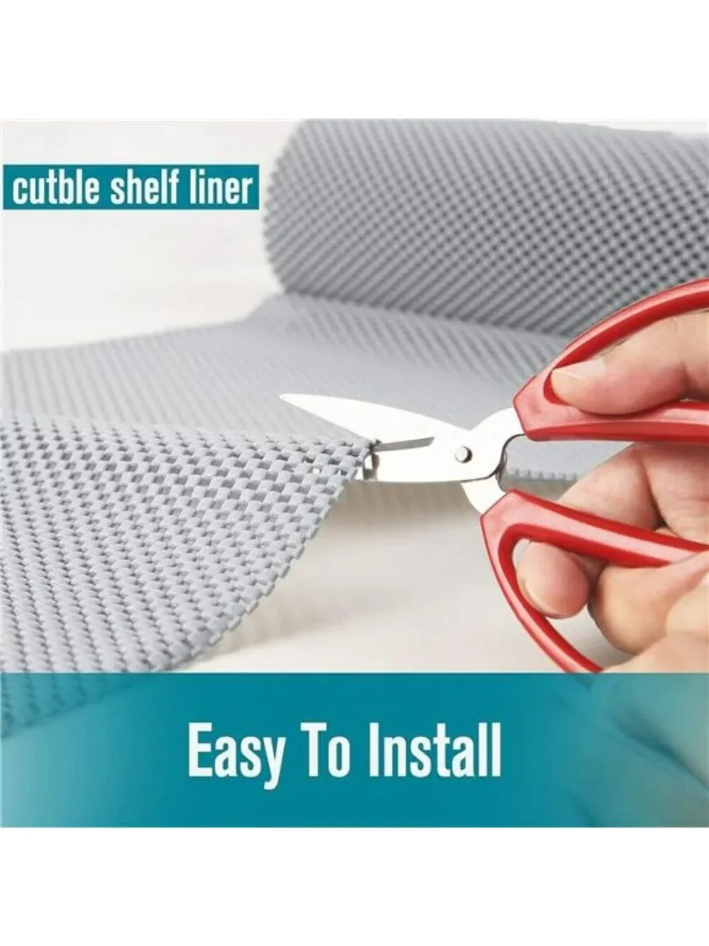 Non Slip Shelf Liner Drawer Cabinet Liner 12 x 20 Feet Kitchen Storage Gray